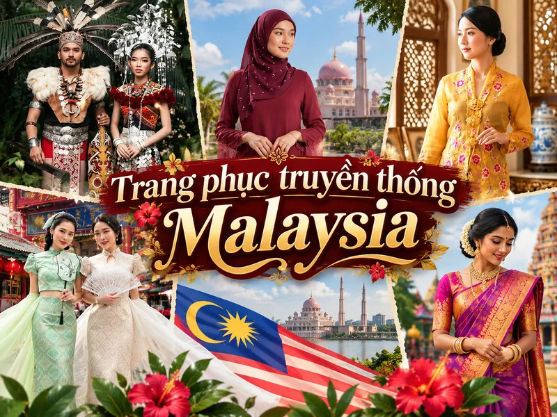 Trang phục truyền thống Malaysia thể hiện bản sắc văn hóa đa dân tộc
